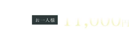 欄 お一人様11,000円（税込）